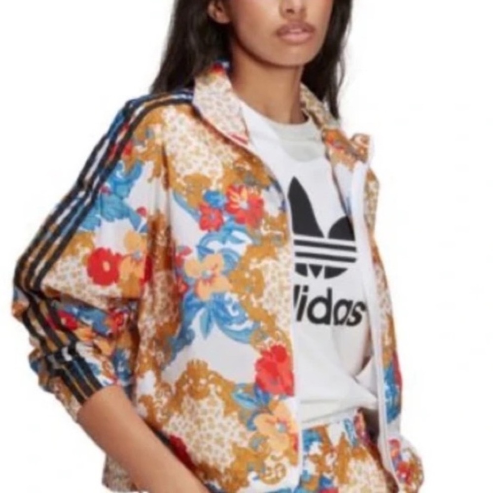ADIDAS Doube Zip Floral Light Jacket